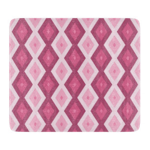Tabla De Cortar Patrón de diamante rosa