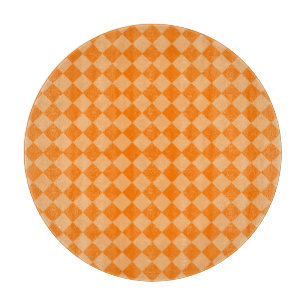 Tabla De Cortar Patrón de diamantes de combinación de naranjas de