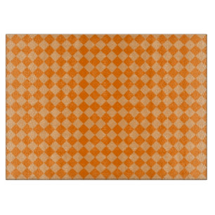 Tabla De Cortar Patrón de diamantes de combinación de naranjas de 