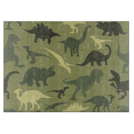 Tabla De Cortar Patrón de dinosaurios, silueta de dinosaurios, din