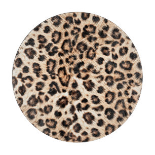 Tabla De Cortar Patrón de diseño de leopardo: Elegancia salvaje.