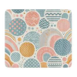 Tabla De Cortar Patrón de Doodle Geométrico Jugativo