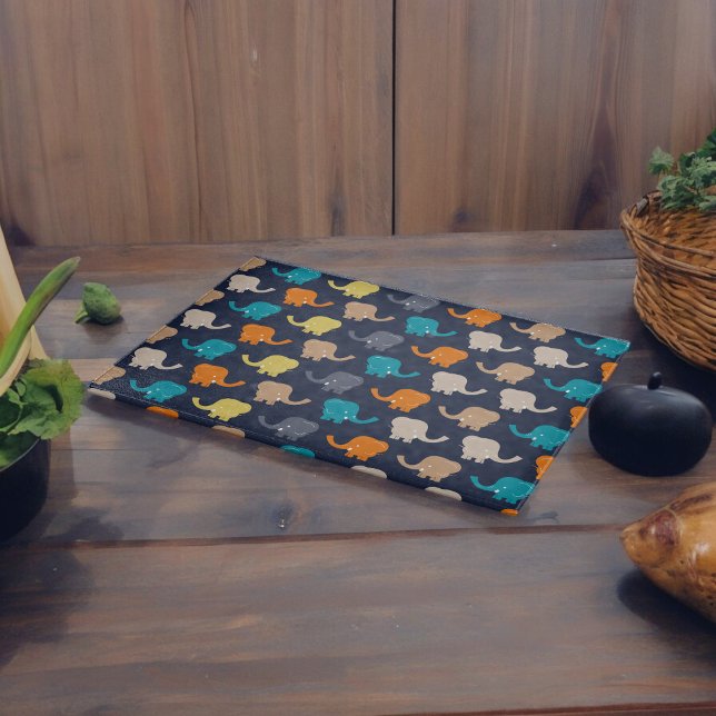 Tabla De Cortar Patrón de elefantes (Chopping Board)