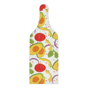 Tabla De Cortar Patrón de Ensalada de Aguacate Fiesta