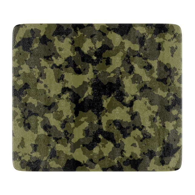 Tabla De Cortar Patrón de estilo militar de camuflaje (Anverso)
