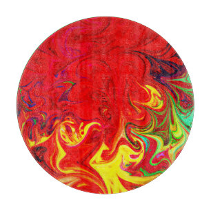 Tabla De Cortar Patrón de explosión de color energético