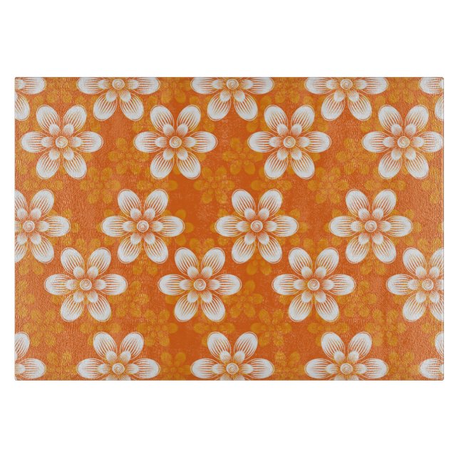 Tabla De Cortar Patrón de flores (Anverso)