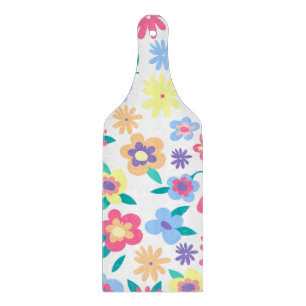 Tabla De Cortar Patrón de flores de primavera coloridas lindas