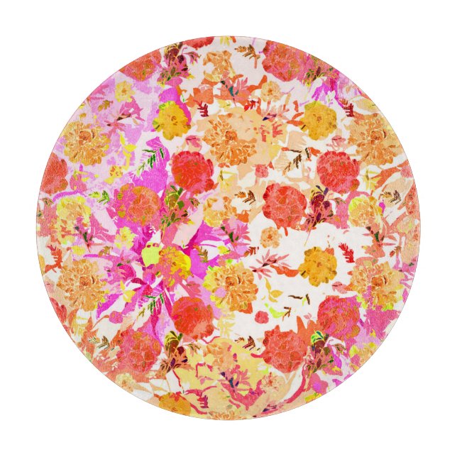 Tabla De Cortar patrón de flores femeninas lindas (Anverso)