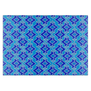 Tabla De Cortar Patrón de fondo de escritorio Art Deco, azul cerul