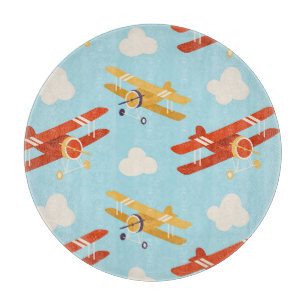 Tabla De Cortar Patrón de fondo de las nubes de los planos vintage