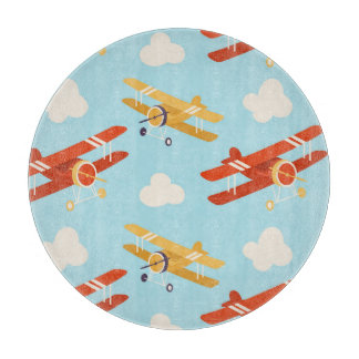 Tabla De Cortar Patrón de fondo de las nubes de los planos vintage