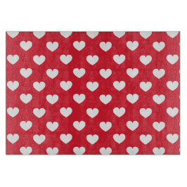 Tabla De Cortar Patrón de fondo de San Valentín con amor cardíaco