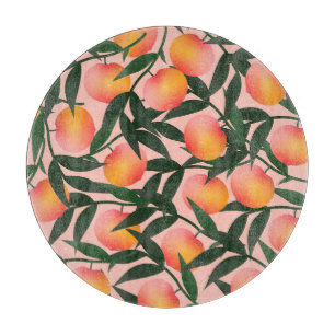 Tabla De Cortar Patrón de fondo rosa de fruta de color rosa.