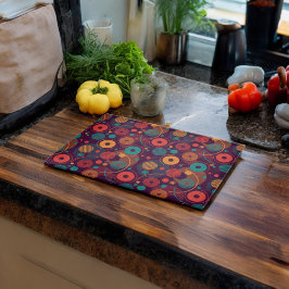 Tabla De Cortar Patrón de formas geométricas multicolor