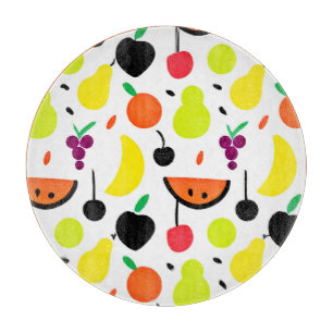 Tabla De Cortar Patrón de frutas de la Neón de Brillo Tropical