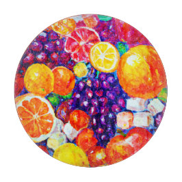 Tabla De Cortar "Patrón de frutas frescas" Arte Cuto. Comprar ahor
