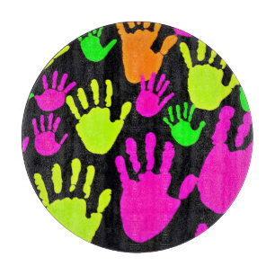 Tabla De Cortar Patrón de graffiti de huellas digitales