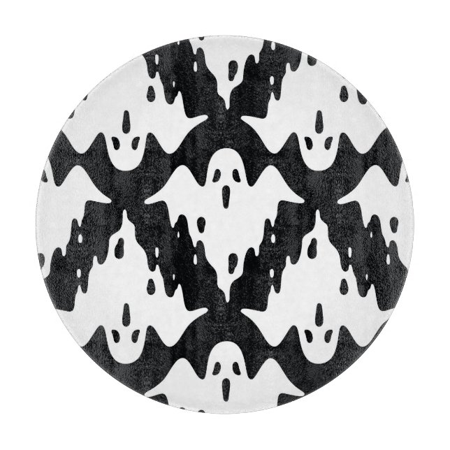 Tabla De Cortar Patrón de Halloween Ghost Spooky Seamless (Anverso)
