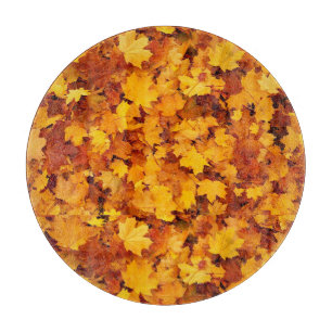 Tabla De Cortar Patrón de hoja de arce-25877