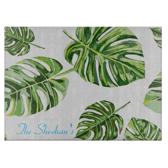 Tabla De Cortar Patrón de hoja de palma (Anverso)