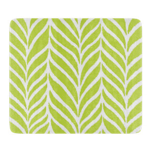 Tabla De Cortar Patrón de hojas de palma Chartreuse Verde