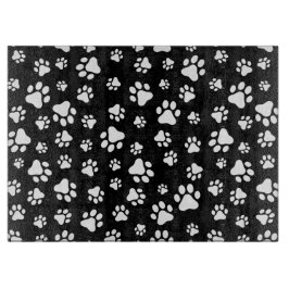 Tabla De Cortar Patrón de hojas, pinturas, negro y blanco