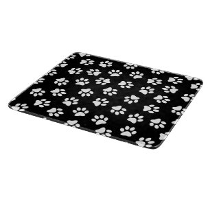 Tabla De Cortar Patrón de huellas de patas, patas de perro, patas