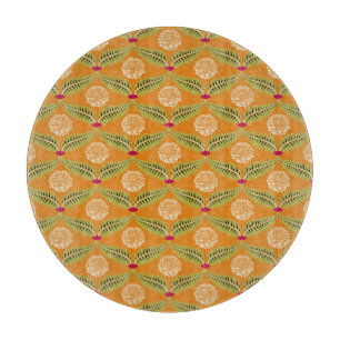 Tabla De Cortar Patrón de Ilustracion tradicional indio.