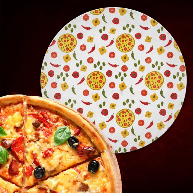 Tabla De Cortar Patrón de ingredientes de pizza (Subido por el creador)
