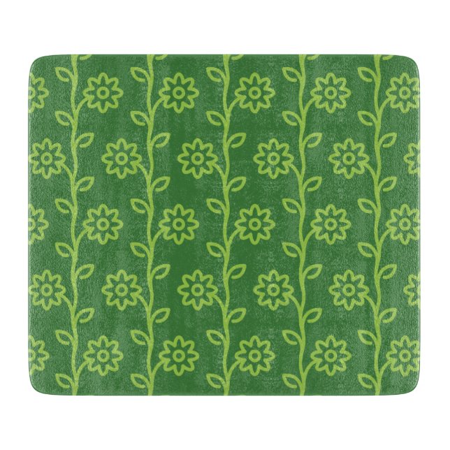 Tabla De Cortar Patrón de jardín de flores planas (Anverso)