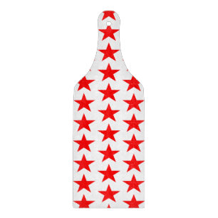 Tabla De Cortar Patrón de las estrellas rojas