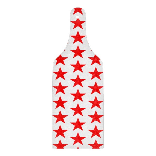 Tabla De Cortar Patrón de las estrellas rojas (Anverso)