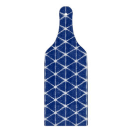 Tabla De Cortar Patrón de líneas azules y blancas de Shibori