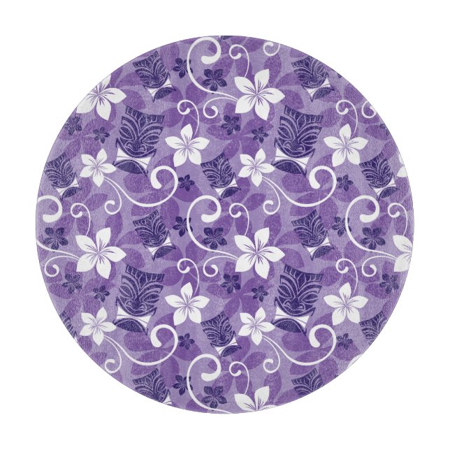 TABLA DE CORTAR PATRÓN DE LUAU TIKI (PURPLE) (Anverso)