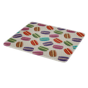 Tabla De Cortar Patrón de macarons coloridos