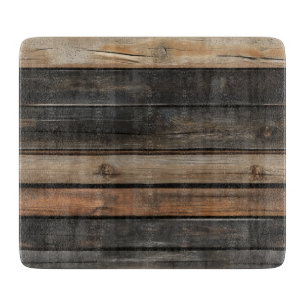 Tabla De Cortar Patrón de madera oscura