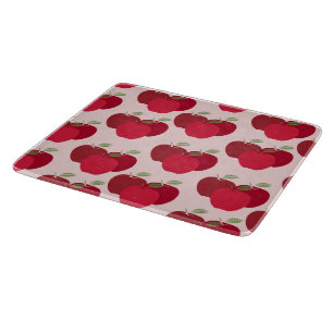 Tabla De Cortar Patrón de manzana roja elegante moderno