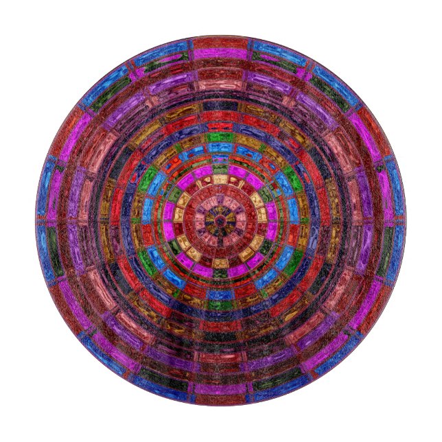 Tabla De Cortar Patrón de mosaico abstracto (Anverso)