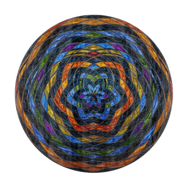 Tabla De Cortar Patrón de mosaico abstracto #6 (Anverso)