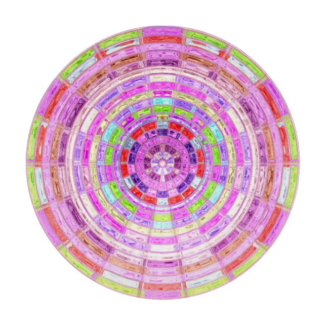 Tabla De Cortar Patrón de mosaico abstracto #8 (Anverso)