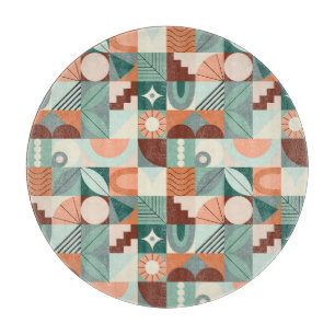 Tabla De Cortar Patrón de mosaico abstracto, geométrico y sin sold