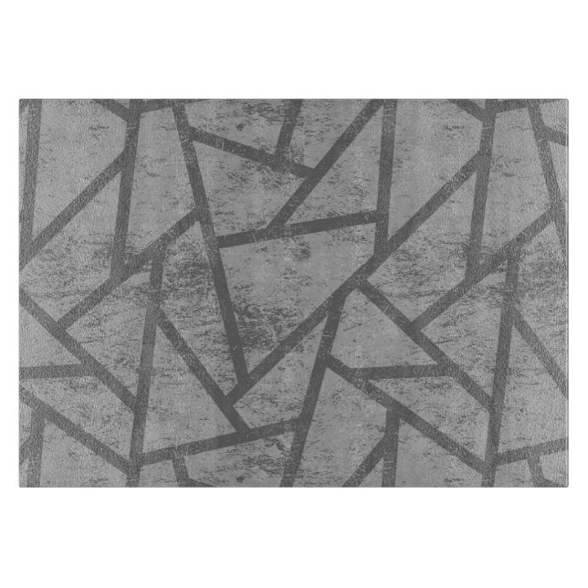 Tabla De Cortar Patrón de mosaico gris (Anverso)