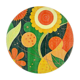 Tabla De Cortar Patrón de naturaleza estilizada