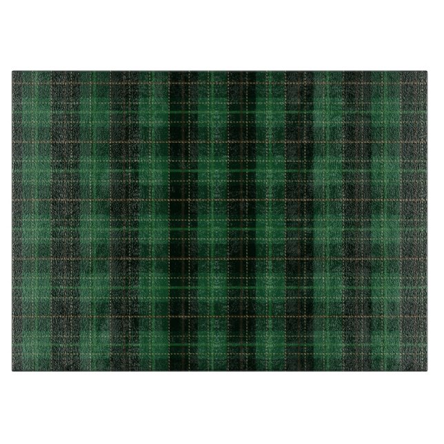Tabla De Cortar Patrón de Navidades de invierno verde festivo (Anverso)