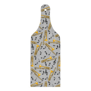 Tabla De Cortar Patrón de notas de música trombone