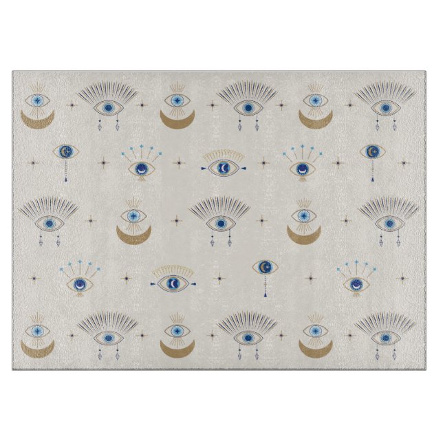 Tabla De Cortar Patrón de ojos malvados (Anverso)