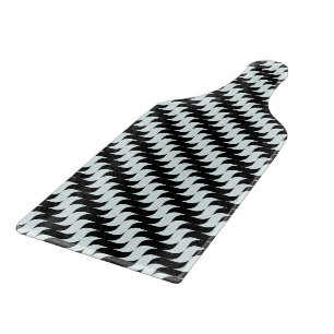 Tabla De Cortar Patrón de ondas azul claro y negro