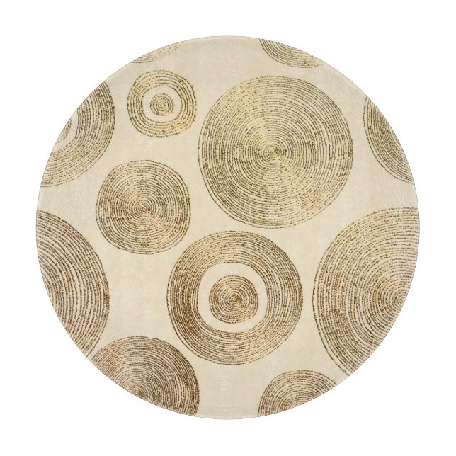 Tabla De Cortar Patrón de oro: diseño lujoso abstracto brillante (Anverso)