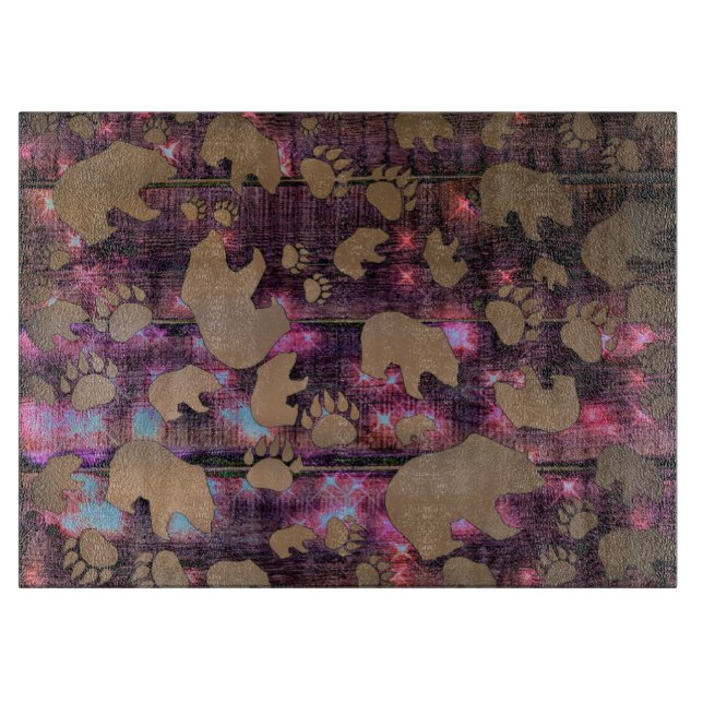 Tabla De Cortar Patrón de oso (Anverso)